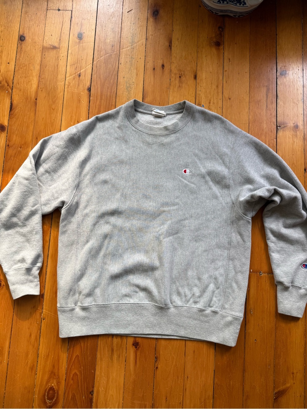 Champion Men's Reverse Weave Sweatshirt Gray, Crewneck, Vintage 90s Y2K